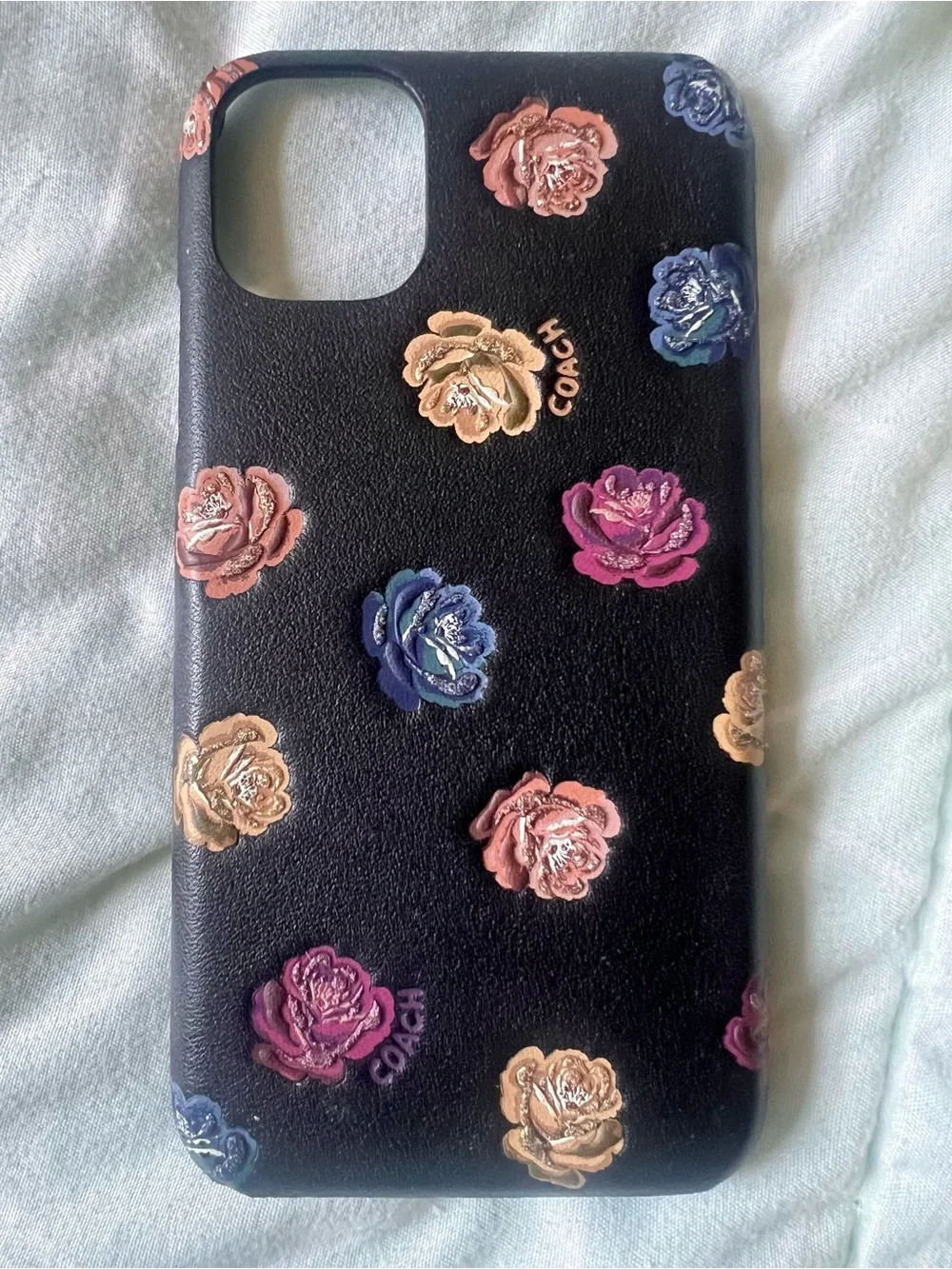 Coach Protective Case for iPhone 11 (Dreamy Peony Rainbow/Black, iPhone